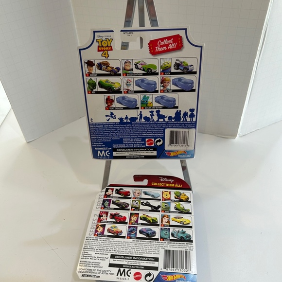 New Collectible Disney Pixar Hot Wheel Character Cars Set of 2 - Picture 2 of 2